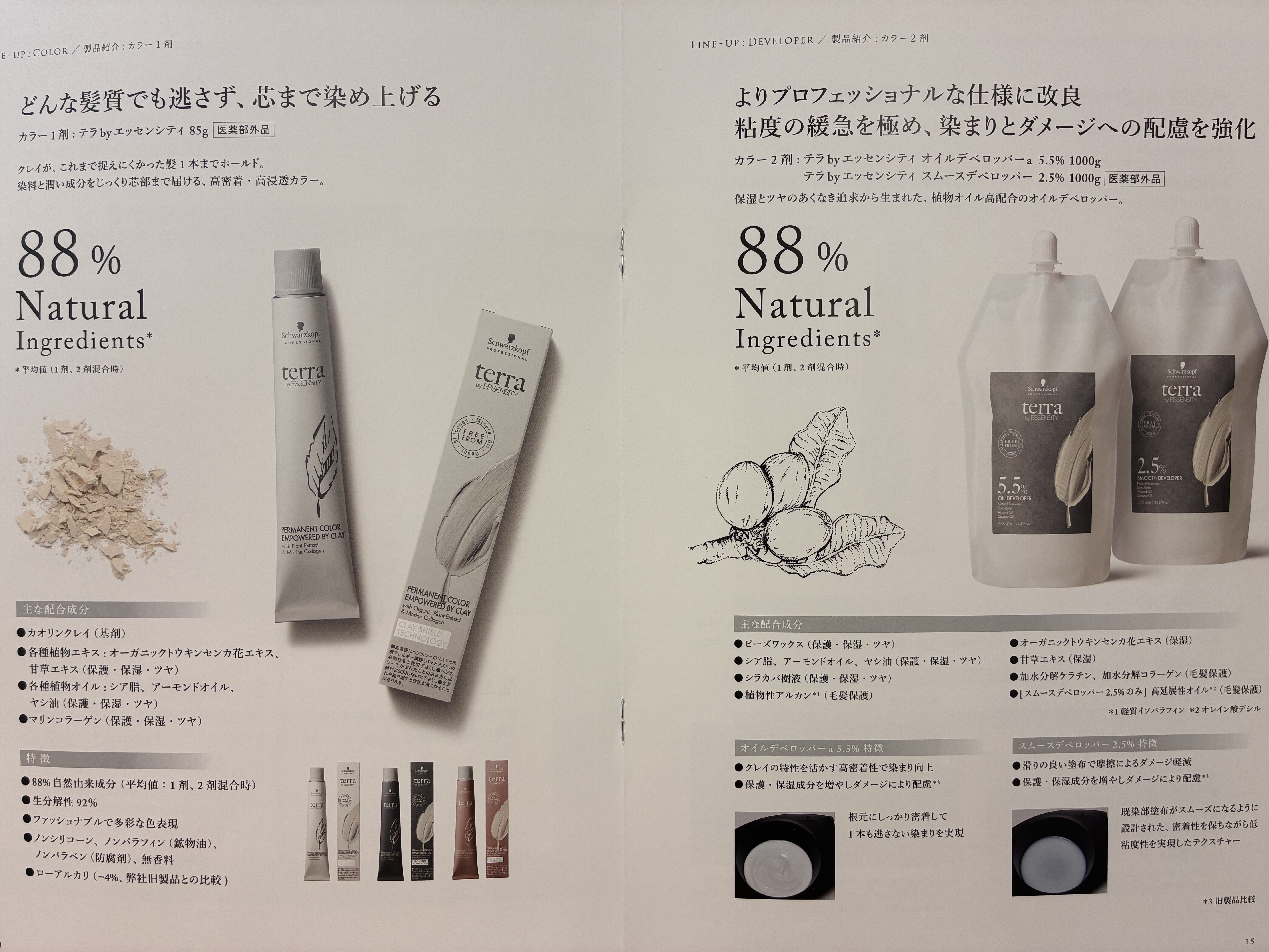 ８８％天然成分のカラーで、髪と頭皮に優しい白髪染め